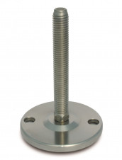 Stainless steel feet – heavy load – Stainless steel adjustable feet Ø 80 with holes, fixed screw with 5° tilt, medium load